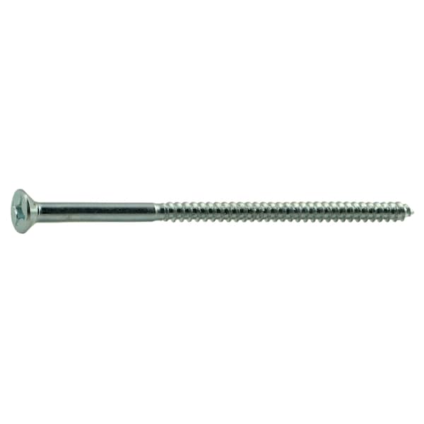 Midwest Fastener Wood Screw, #10, 4 in, Zinc Plated Steel Flat Head Phillips Drive, 100 PK 02588 - main
